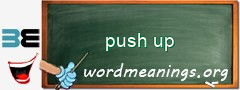 WordMeaning blackboard for push up